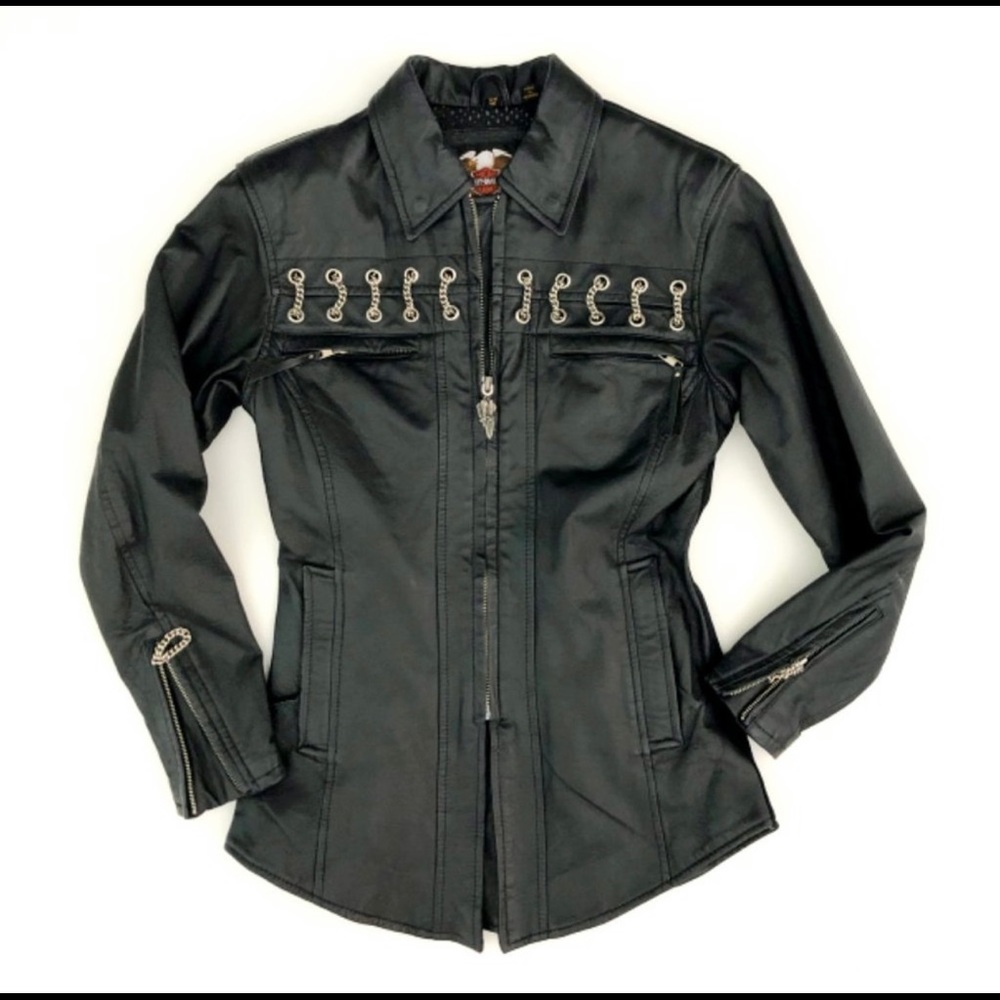 🏍 💯% AUTHENTIC-HARLEY DAVIDSON LEATHER JACKET                 🏍 NEW CONDITION